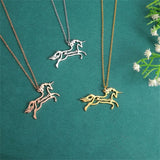 Personalised Cartoon Horse Name Necklace for Girl