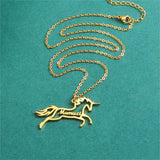 Personalised Cartoon Horse Name Necklace for Girl