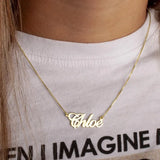 Name Necklace Stainless Steel Box Chain Personalized Letter Necklace