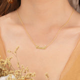 Personalized Engraved Nameplate Necklace Choker for Women