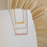 Wave Chain Necklace Stainless Steel Personalized Jewelry
