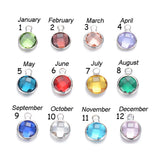 Personalized Rectangle Plate Necklace with Birthstone for Women Men