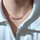 Custom Name Necklace for Women Sand Pressing Process Personalised Nameplate Pend