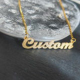 Custom Name Necklace for Women Sand Pressing Process Personalised Nameplate Pend