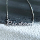Custom Name Necklace for Women Sand Pressing Process Personalised Nameplate Pend