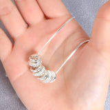 Personalized Crystal Circle Beads Name Necklace for Women