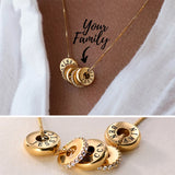 Personalized Crystal Circle Beads Name Necklace for Women
