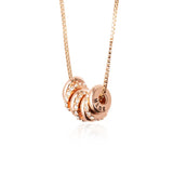Personalized Crystal Circle Beads Name Necklace for Women
