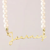 Women's Personalized Pearl Choker Necklace