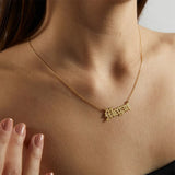Personalized Old English Letter Pendant Name Necklace for Women