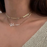 Personalized Name Necklace Stainless Steel Cuban Chain Choker