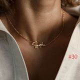 Personalized Name Necklace Stainless Steel Jewelry Gift for Women Men Choker