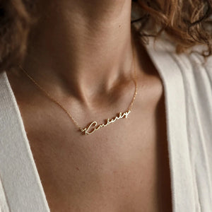 Personalized Handwritten Name Necklace Stainless Steel Choker