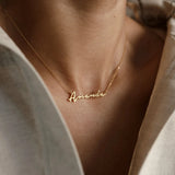 Personalized Handwritten Name Necklace Stainless Steel Choker