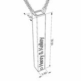 V Shape Name Necklace for Women Stainless Steel Personalised Gift