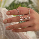 Personalized Stainless Steel Name Necklace Script Word Heartfelt Jewelry