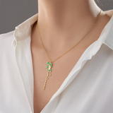 Name Necklace Birth Flower Vertical Letter Pendant Personalized Nameplate
