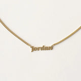 Personalized Name Necklace with Bold Cuban Chain