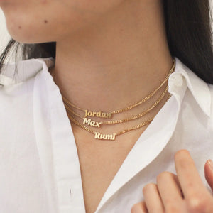 Personalized Name Necklace with Bold Cuban Chain