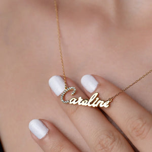 Personalized Diamond Pendant Name Necklace