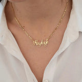 Personalized Name Necklace Stainless Steel Chain Women Gift