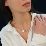 Personalized Name Necklace Stainless Steel Chain Women Gift