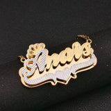 Heart Crown Name Necklace, Silver Stainless Steel Chain Women Jewelry