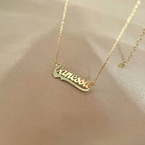 Name Necklace with Heart Pendant Personalized Stainless Steel Necklace