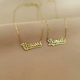 Name Necklace with Heart Pendant Personalized Stainless Steel Necklace