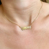 Name Necklace with Heart Pendant Personalized Stainless Steel Necklace