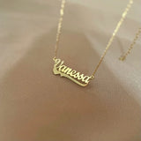 Name Necklace with Heart Pendant Personalized Stainless Steel Necklace