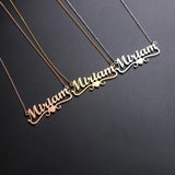 Personalized Heart Name Necklace Stainless Steel Plated Jewelry