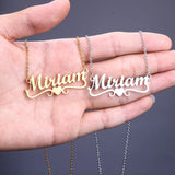 Personalized Heart Name Necklace Stainless Steel Plated Jewelry