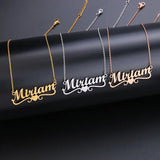 Personalized Heart Name Necklace Stainless Steel Plated Jewelry