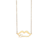 Sexy lips Shape Name Necklace Stainless Steel Personalized Pendants