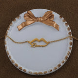 Sexy lips Shape Name Necklace Stainless Steel Personalized Pendants