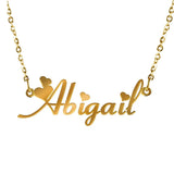 Personalized Name Necklace 925-Silver Stainless Steel Any Letters Arabic Women