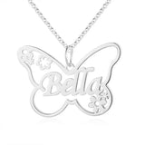 Butterfly Choker Stainless Steel Name Necklace: Personalized Jewelry