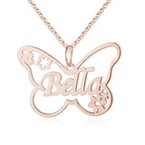 Butterfly Choker Stainless Steel Name Necklace: Personalized Jewelry