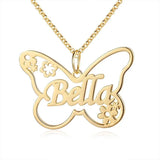 Butterfly Choker Stainless Steel Name Necklace: Personalized Jewelry