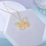 Butterfly Choker Stainless Steel Name Necklace: Personalized Jewelry