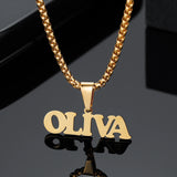 Personalized Name Necklace 18K Gold-Plated Stainless Steel