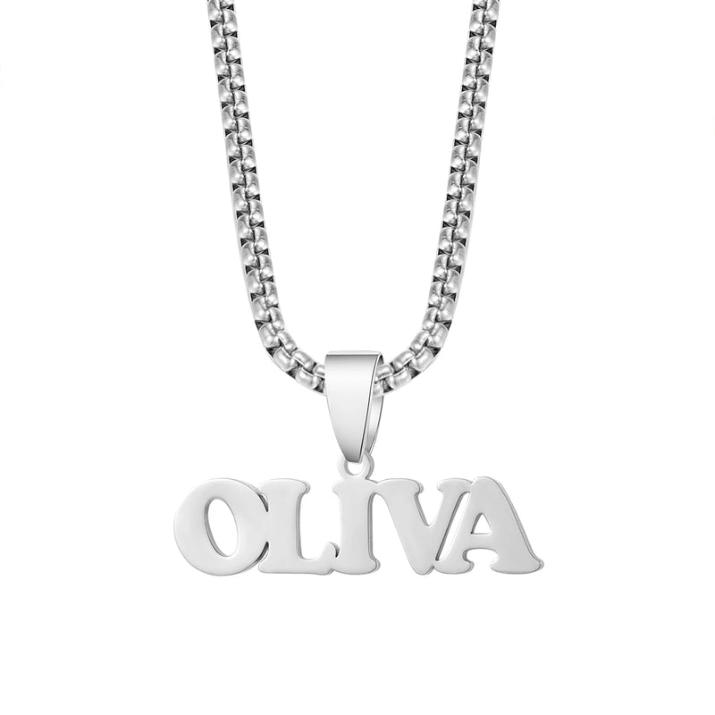 Personalized Name Necklace 18K Gold-Plated Stainless Steel