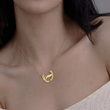 Custom Name Necklaces For Women Personalized Name Necklace With Leaf Choker