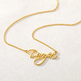 Custom Name Necklace Stainless Steel Cursive Font Choker Gift