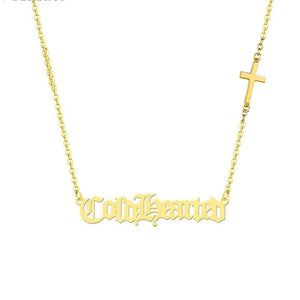 Personalised Stainless Steel Cross Pendant Necklace for Women