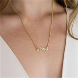 Custom Name Necklace for Women, Stainless Steel Personalized Jewelry