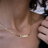 Personalized Stainless Steel Name Necklace with Cubic Zircon Letters Pendant