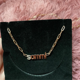 Personalized Stainless Steel Name Necklace with Cubic Zircon Letters Pendant