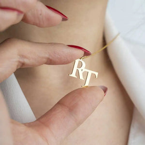 Personalized Stainless Steel Name Necklace with Initial Letter Pendant